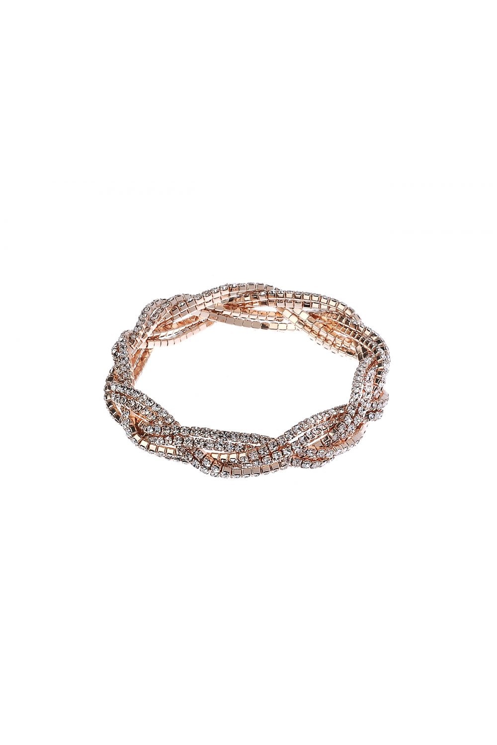 Crystal Twirl Cup Chain Bracelet