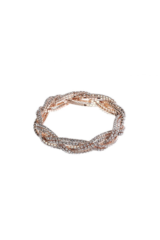 Crystal Twirl Cup Chain Bracelet