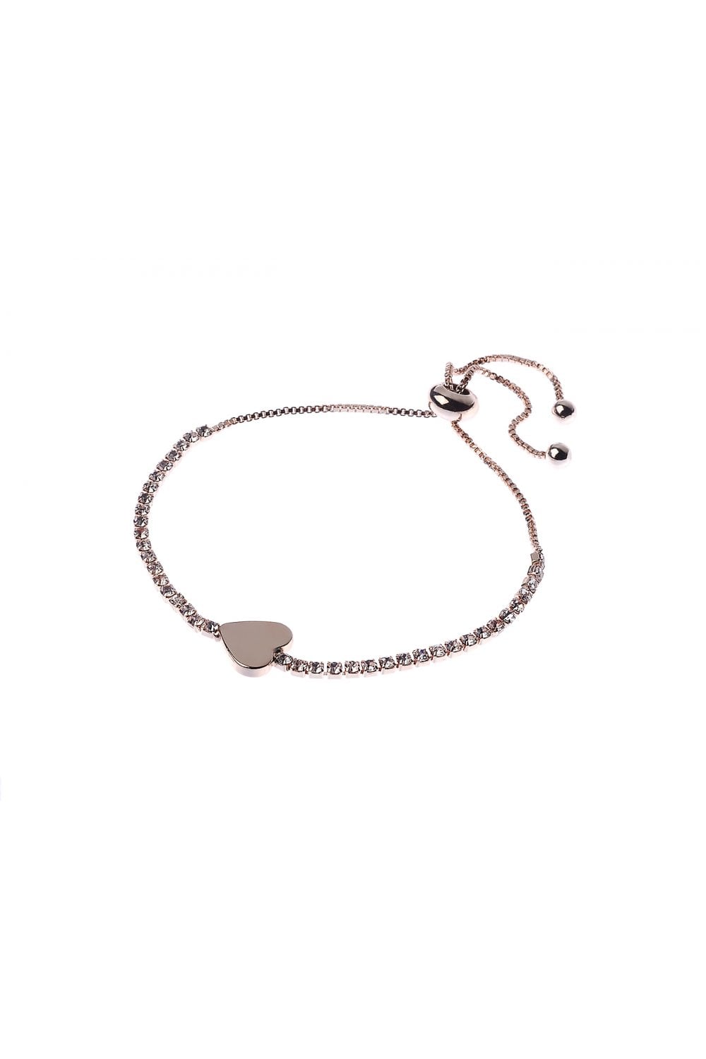 Crystal Heart Slider Bracelet