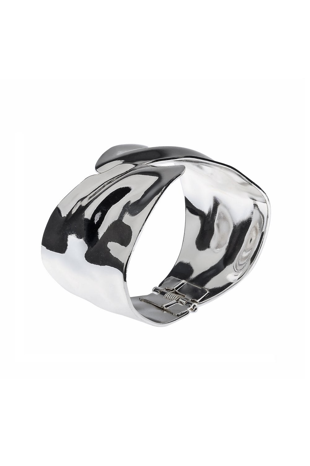 Arboreal Elegance Contemporary Leaf Inspired Hinged Bangle