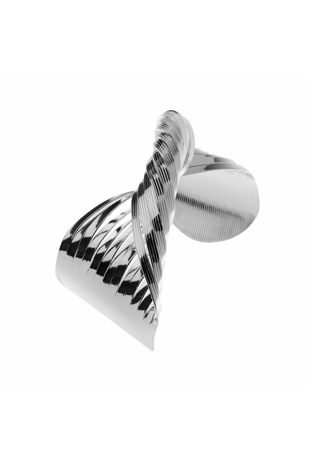 Elegant Twisted Metal Cuff with Sophisticated Texture