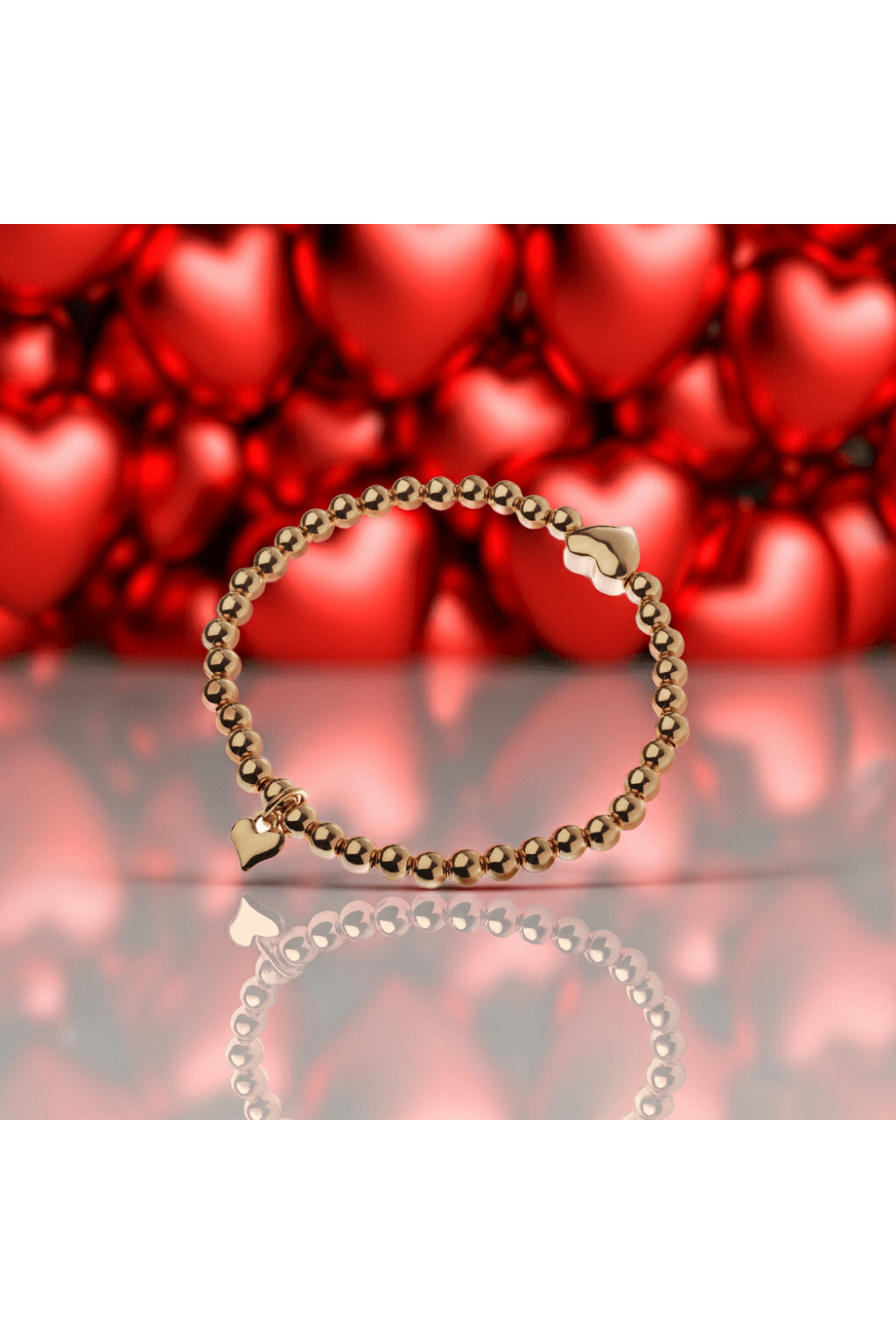 Heartbeat Charm Ball Bracelet