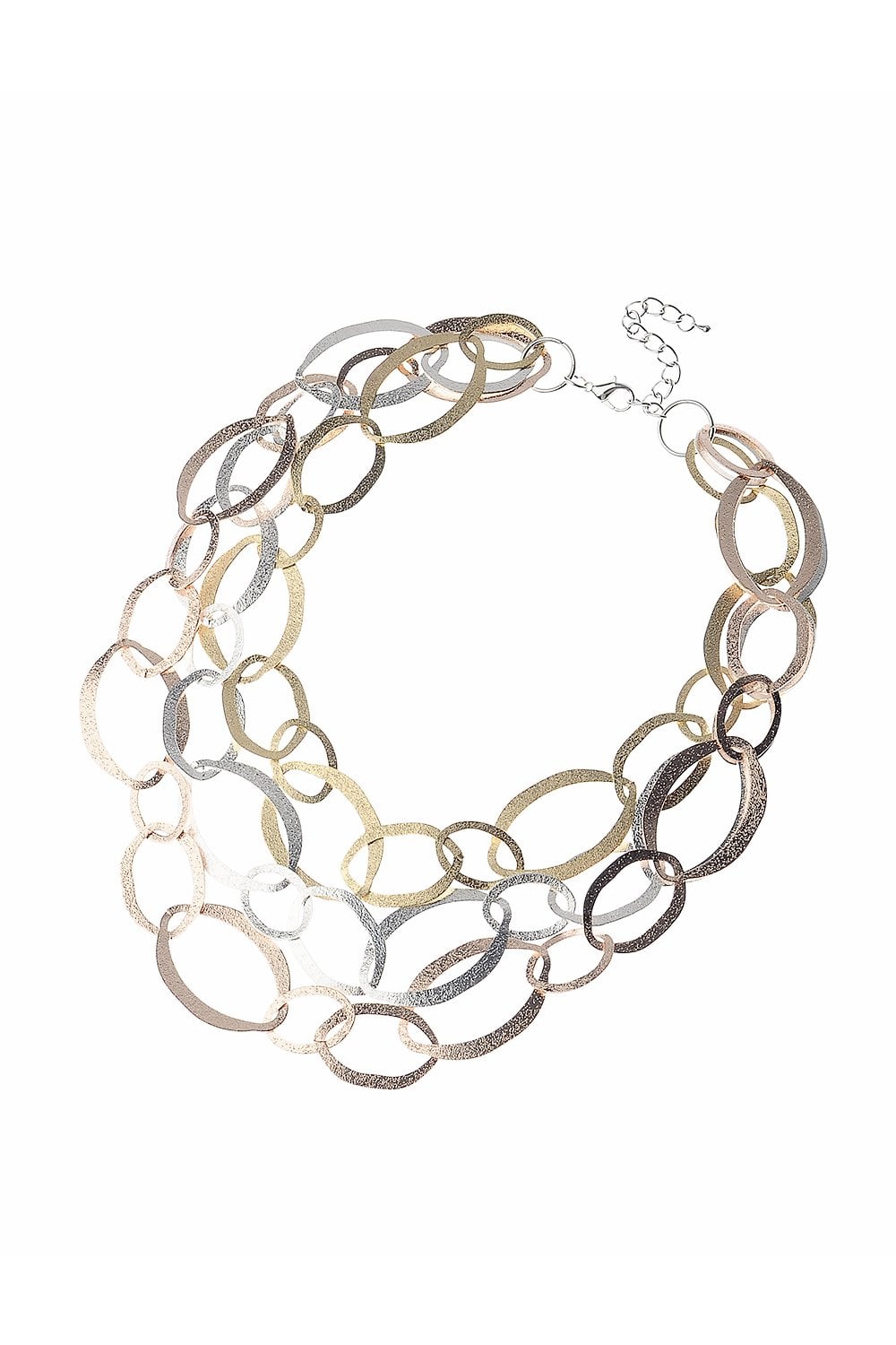Triple Oval Link Chain Necklace