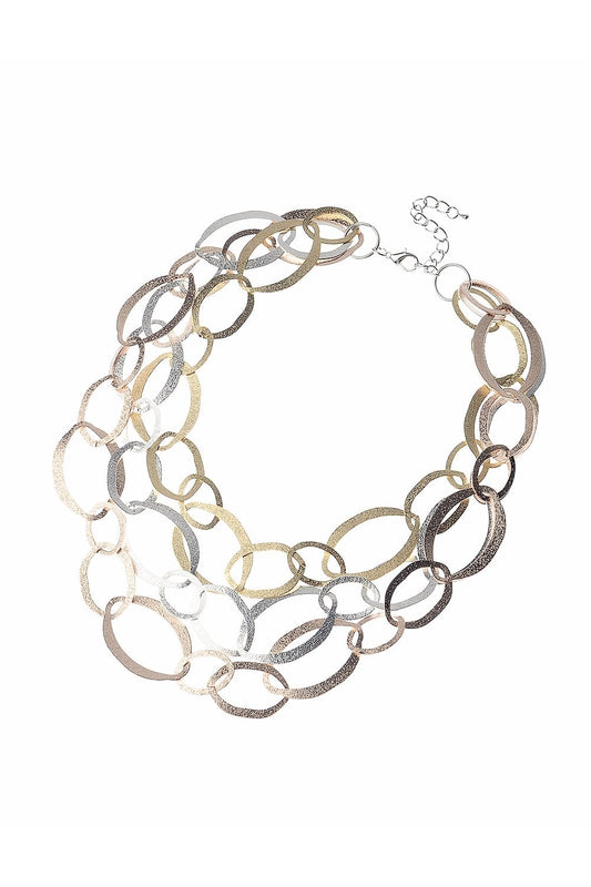 Triple Oval Link Chain Necklace