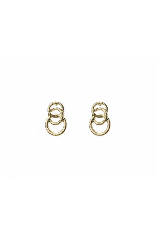 Triple Texture Hoop Earring